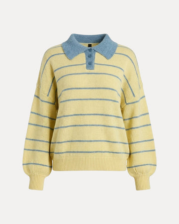 Lemon Polo Knit Sweater