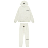 Streetwear Outfit Set – Streetwear Outfit Set – Essential White Tracksuit front view