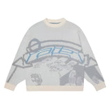 Oversized Knit Sweater – DOUCEUR - KNITTED SWEATER front view