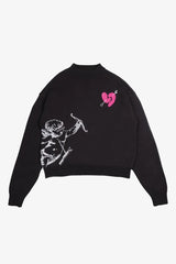 Oversized Knit Sweater – Oversized Knit Sweater – Arrow - Heart Sweater front view