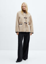 Streetwear Jacket – Faux fur coat with applications