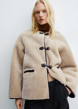 Streetwear Jacket – Streetwear Jacket – Faux fur coat with applications front view