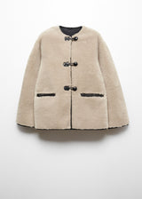 Streetwear Jacket – Faux fur coat with applications