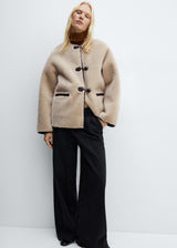 Streetwear Jacket – Faux fur coat with applications
