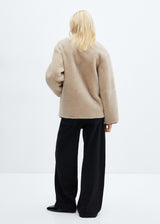 Streetwear Jacket – Faux fur coat with applications
