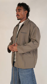 Fear of God Essentials FW20 Coach Jacket Taupe