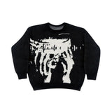 Oversized Knit Sweater – NEROSORA – KNIT SWEATER front view