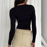 Streetwear Long Sleeve Top – Casual Slim Fit Long Sleeve
