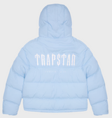Oversized Streetwear Hoodie – TS Decoded Hooded Puffer 2.0 - (ICE BLUE) front view