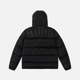 Oversized Streetwear Hoodie – TS Decoded Hooded Puffer (BLACKOUT EDITION) front view