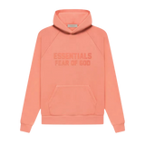 Felpa con cappuccio Fear of God Essentials FW22 color corallo