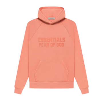 Felpa con cappuccio Fear of God Essentials FW22 color corallo