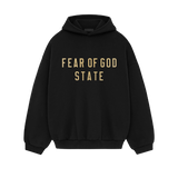 Fear of God Essentials FW24 Black Yellow State Hoodie