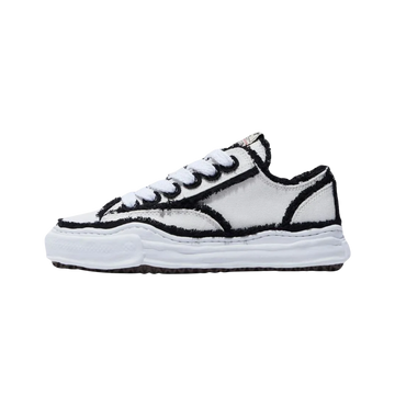 Maison Mihara Yasuhiro Peterson OG Sole Canvas Low Frayed White Black