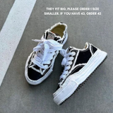 Maison Mihara Yasuhiro Peterson OG Sole Canvas Low Frayed Black