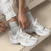 New Balance 530 Silver Metallic Raincloud Polka Dots