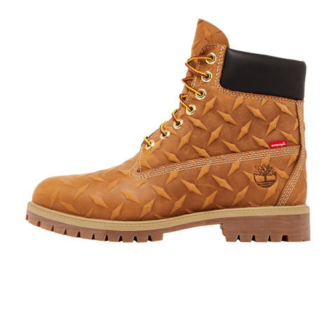 Supreme x Timberland 6 Inch Premium Waterproof Boot 'Embossed Diamond Plate - Wheat'