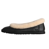 UGG Zora Leather Ballet Flat Black
