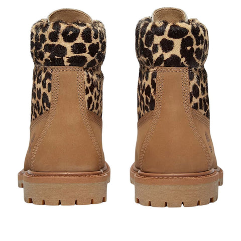 Timberland 6" Premium Boot Leopard Print Beige Nubuck