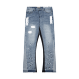Baggy Streetwear Jeans – Baggy Denim Jeans – ASTRO SPLASH - DENIM front view