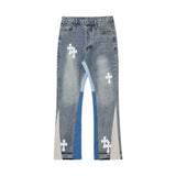 Baggy Streetwear Jeans – MIYAKA - FLARED DENIM front view