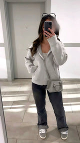 Mono Zip Hoodie
