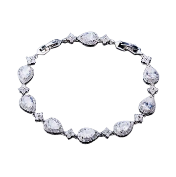 Bracciale con taglio a pera radiante