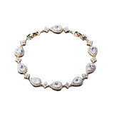 Bracciale con taglio a pera radiante